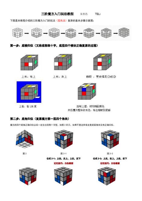 魔方新手入门(魔方第一步怎么拼的详细步骤)