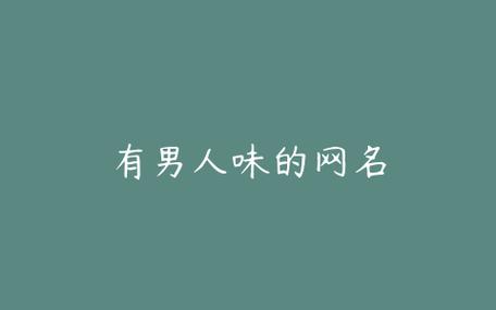 男人大气沉稳的网名(男人味十足硬汉的网名)