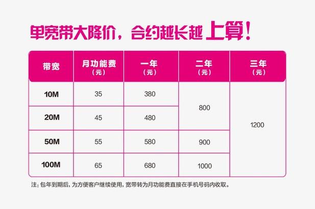移动宽带套餐价格表2021(现在移动宽带多少钱一年)