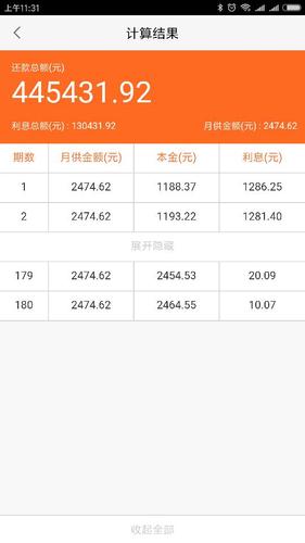 等额本金还款利息计算器(等额本息还款利息计算器)