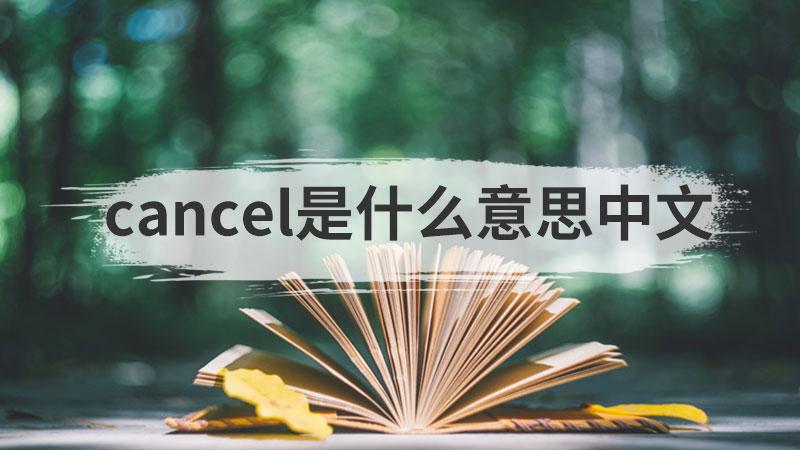 cancel是什么功能(请问cancel是什么意思)