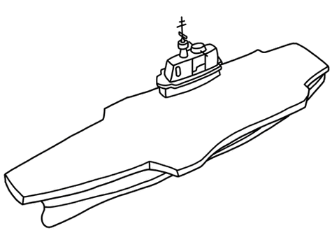 qq红包航空母舰简笔画儿童画(航空母舰怎么画qq红包简笔画)